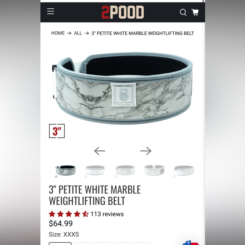 2Pood weightlifting belt